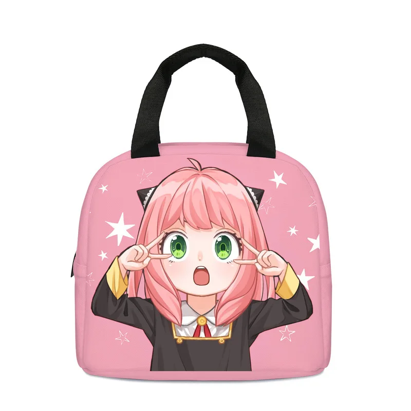 New Cartoon Cute Children'S Lunch Bag Anime Portable Lunch Box Kawaii Primary And Secondary School Camping Convenient Lunch Bag