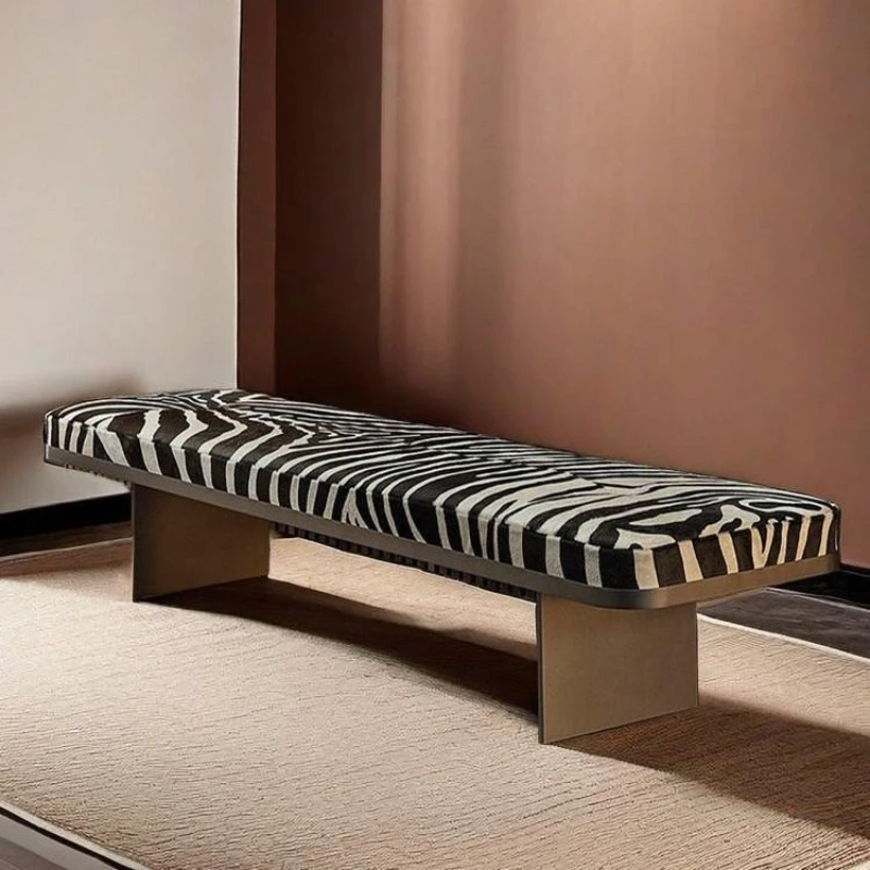 

Postmodern light luxury home door shoe stool designer new model room bench Italian bedroom simple bed end stool