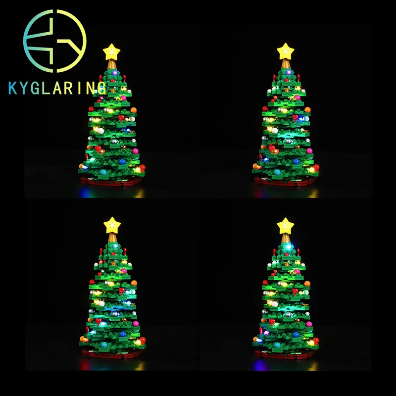 Merry Christmas Decoration Kyglaring LED Kit For 40573 Christmas Tree Lighting Set DIY Toys  (Not Included Building Blocks)