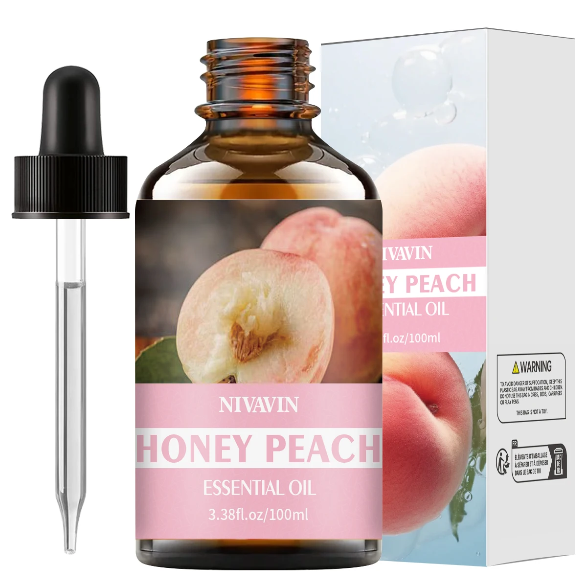 

30ml/60ml/100ml peach essential oil is suitable for facial hydration, moisturizing, hair care, skin care, and perfume making