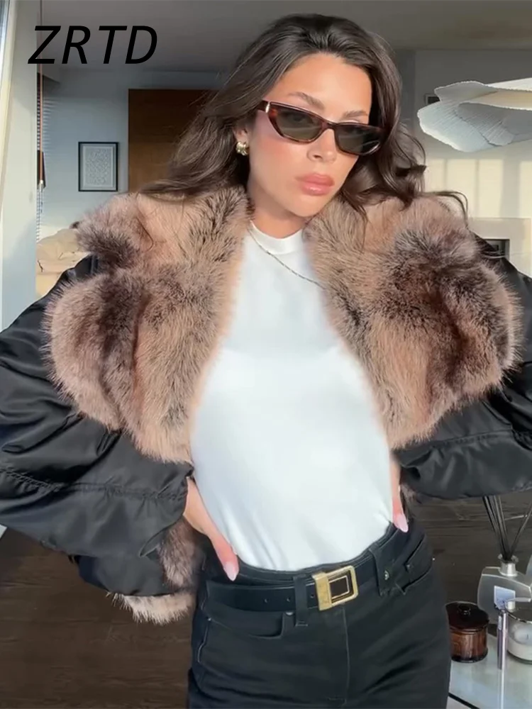 Street Faux Fur Patchwork Cropped Coats Women Loose Lapel Full Sleeve Pockets Warm Jackets 2026 Winter Lady Fashion Outwear 5 Street Faux Fur Patchwork Cropped Coats Women Loose Lapel Full Sleeve Pockets Warm Jackets 2026 Winter Lady Fashion Outwear 5