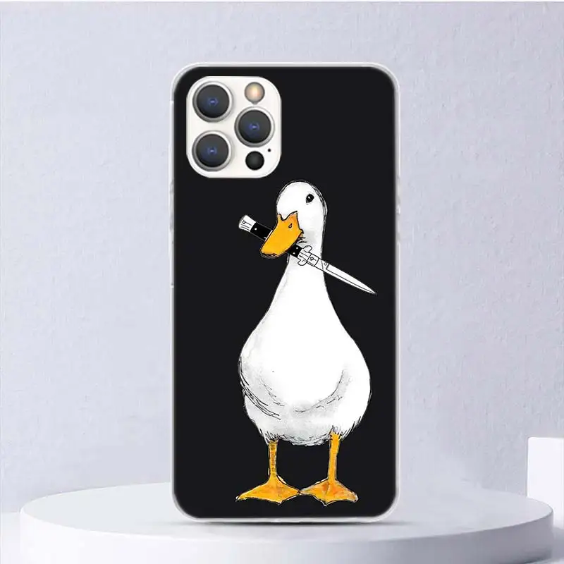 Cartoon Duck Goose Game Soft Case For iPhone 16 17 Air 16E 15 Plus 11 12 13 Mini 14 Pro Max Phone Cover Apple 7 8 SE Coque Funda