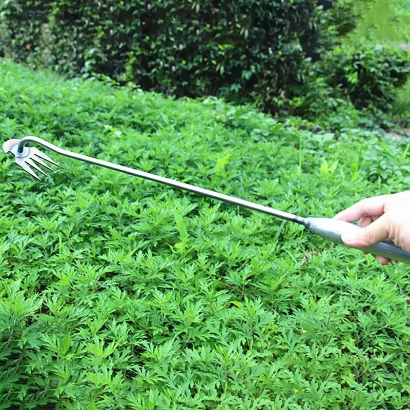 Weeder Pulling Tool Root Pulling Garden Weeding Artifact 4 Teeth Hand Weeder Tool For Uprooting Weeding Manual Weeder Removal