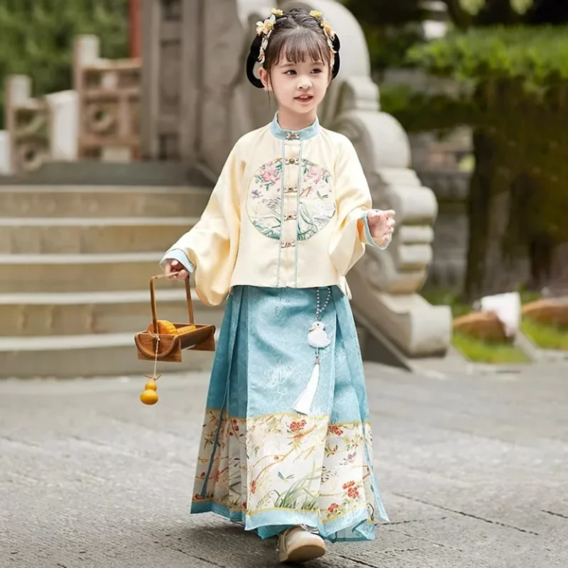 New Chinese Hanfu Imitation Ming Dynasty Mamianqun Chinese Style Girls' Dress