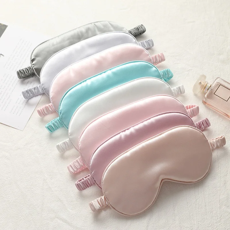 Double Sided Simulated Silk Eyepatch Sleep Eyepatch Travel Relax Cover Eyeshade Health Airline Eye Protection Eye Mask
