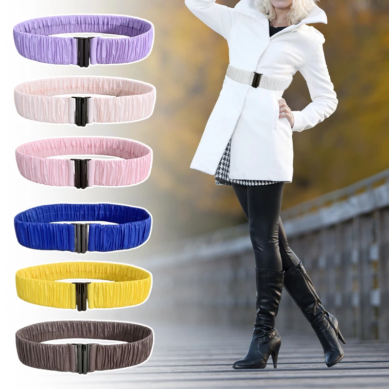 Dame elastischen Hüftgurt Cinch Stretch Bund Schnalle für Daunen puffer Mantel Bund Daunen jacke dünne Taille