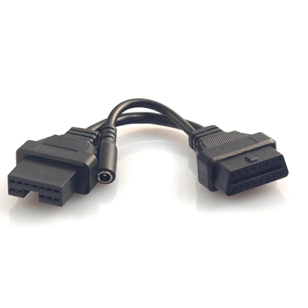 2023 OBD Adapter For Mitsubishi Outlander L200 ASX Pajero 12Pin To 16 Pin OBD2 Diagnostic Cable Car Diagnostic Tool