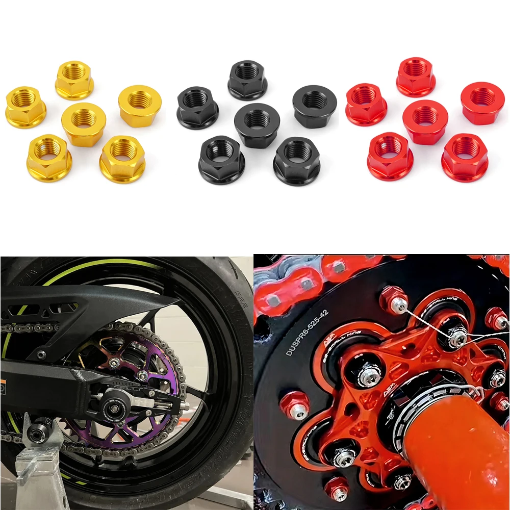 Motorcycle Rear Sprocket Wheel Axle Nut Screw Hex Nuts For Ducati MONSTER 1100 797 S4R S2R 800 SCRAMBLER 800 Classic SUPERBIKE