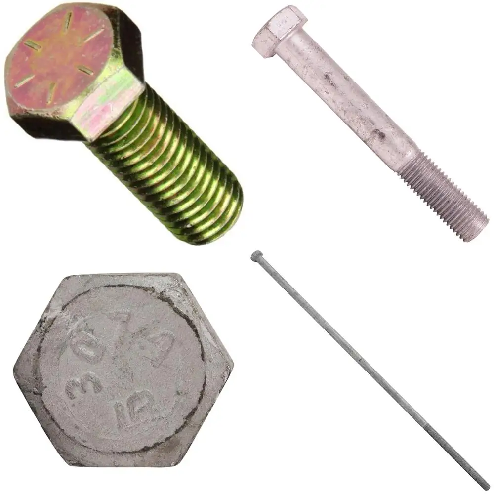 

Винты с шестигранной головкой с оцинкованным желтым покрытием класса 8, грубая резьба 9/16-12 x 1 дюйм, 25 предметов, полностью резьбовой набор