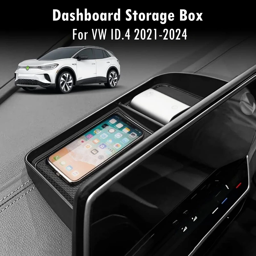 For VW ID.4 2021-2024 ABS Door Handle Storage Box & Dashboard Tray ID4 Crozz Door Organizer Dash Tray Accessories