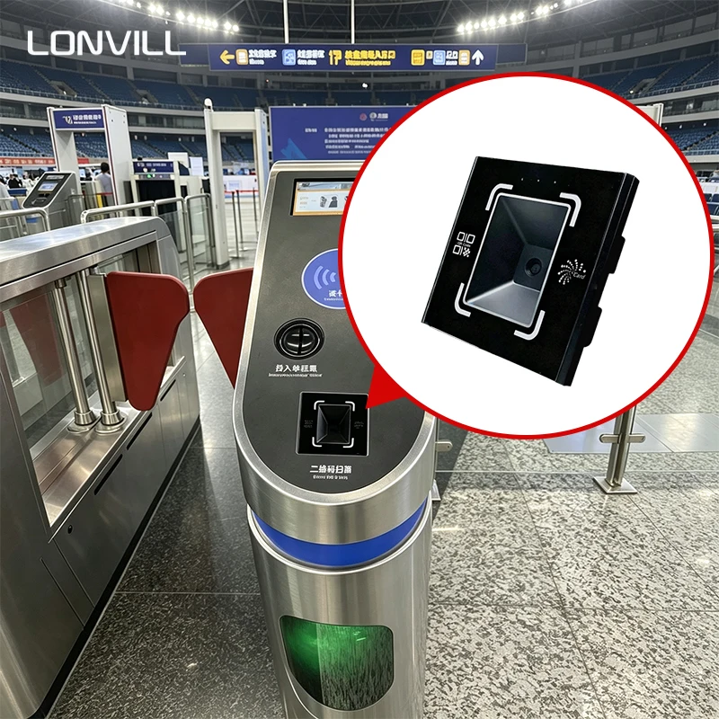 LONVILL Multi Interface RS485 RS232 Wiegand Barcode Scanner Module for Access Control Integration