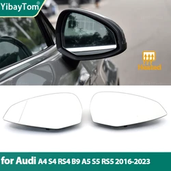 Left Right Side Heated Mirror Glass LH RH Lens Replacement for Audi A4 S4 RS4 RS 4 B9 A5 S5 RS6 2016-23 Accessories Left & Right