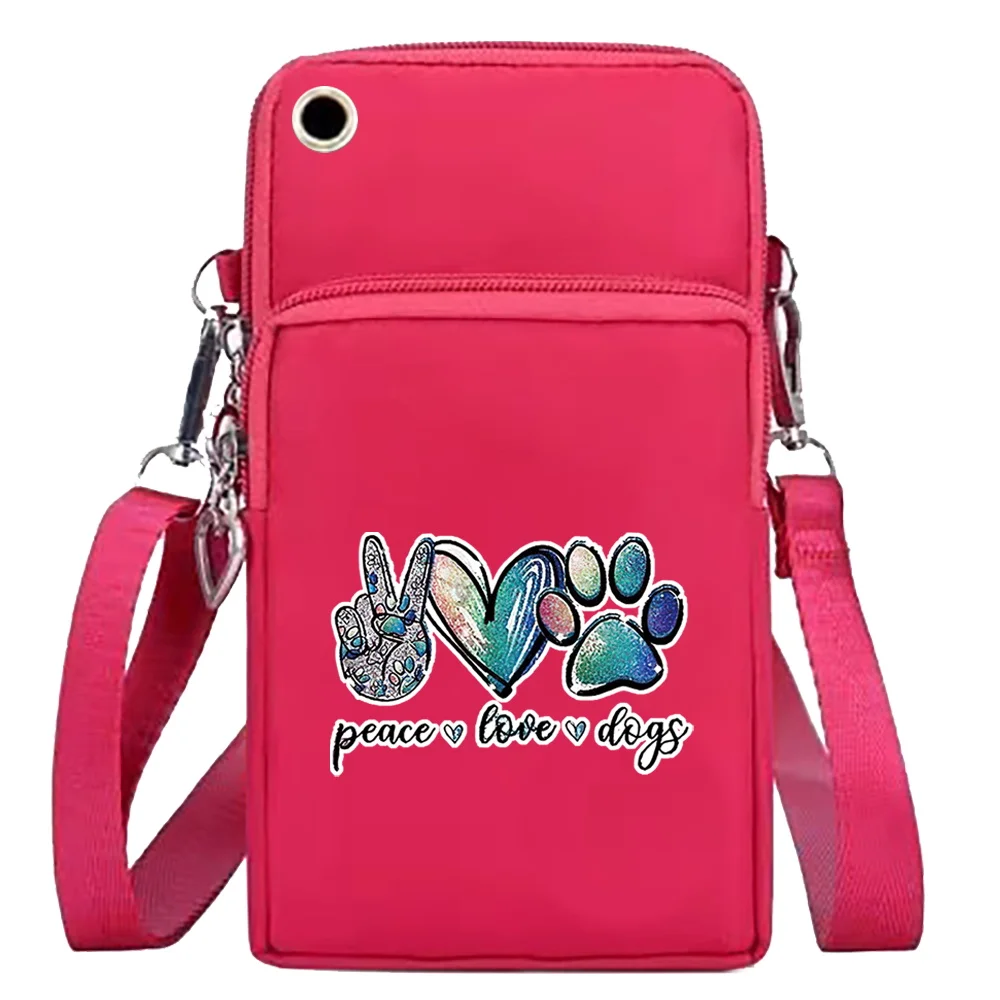 Mobile Phone Bag Wallets Shoulder Bags Sports Accessories Wrist Pack for Apple/Huawei/Xiaomi Cell Phone Packet Footprints Series