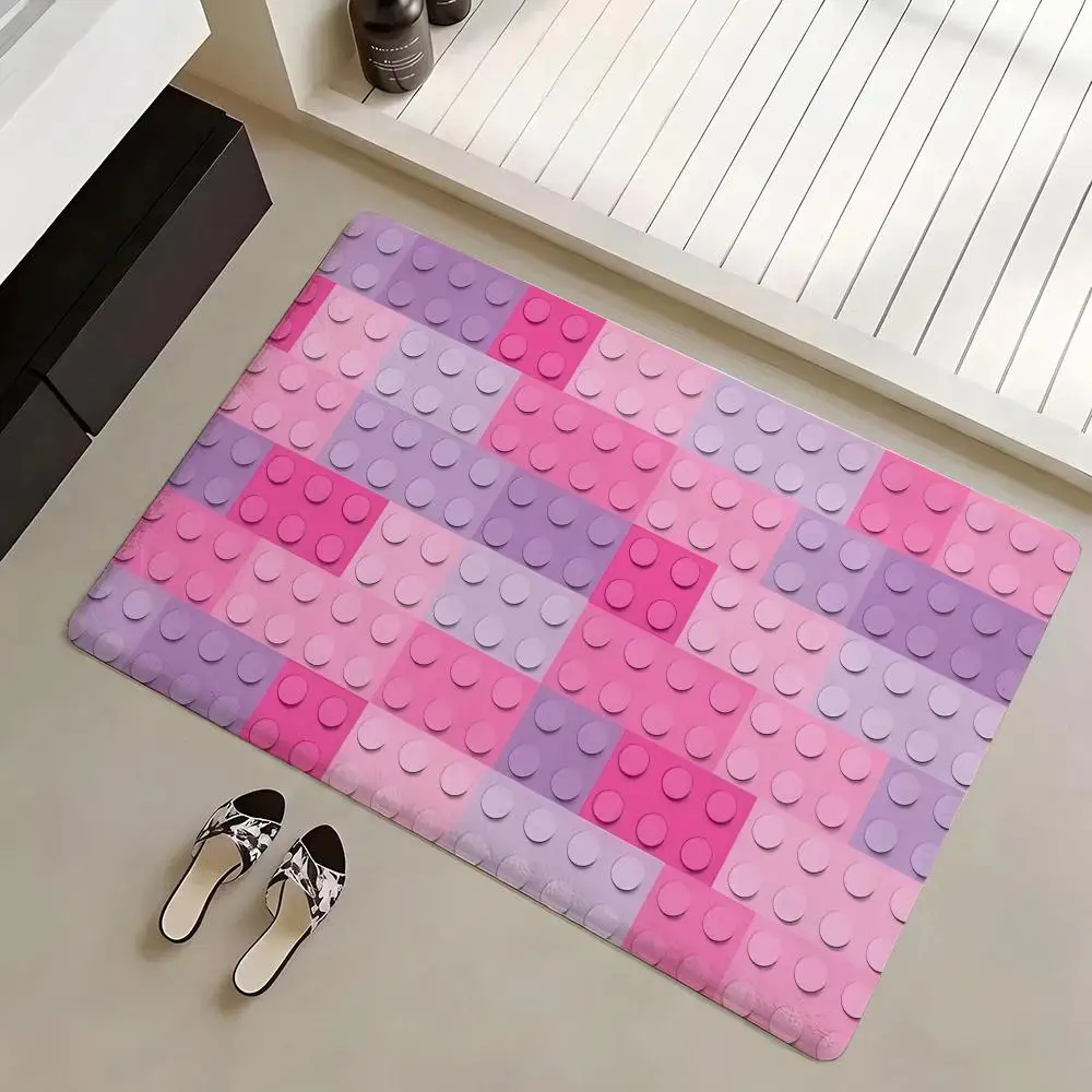 Pressure Plate Floor Mat Eco Flannel Doormat Non-Slip Odorless Indoor Soft Short Plush Floor Rug
