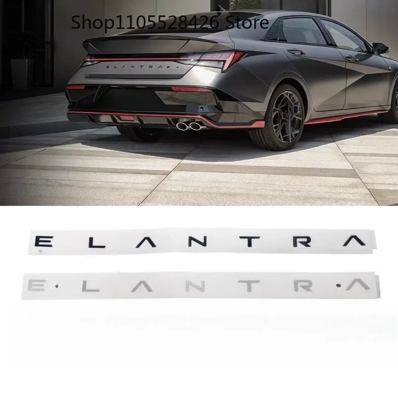For 2023 24 25 models of the Elantra Seventh Generation The new letter logo version ELANTRA Car Rear Trunk Badge Decal Emblem