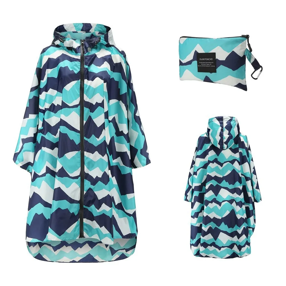Women's Lightweight One Piece Unisex Waterproof Raincoat with Hood for Spring Summer Outdoor Travel Hiking Camping – Hooded