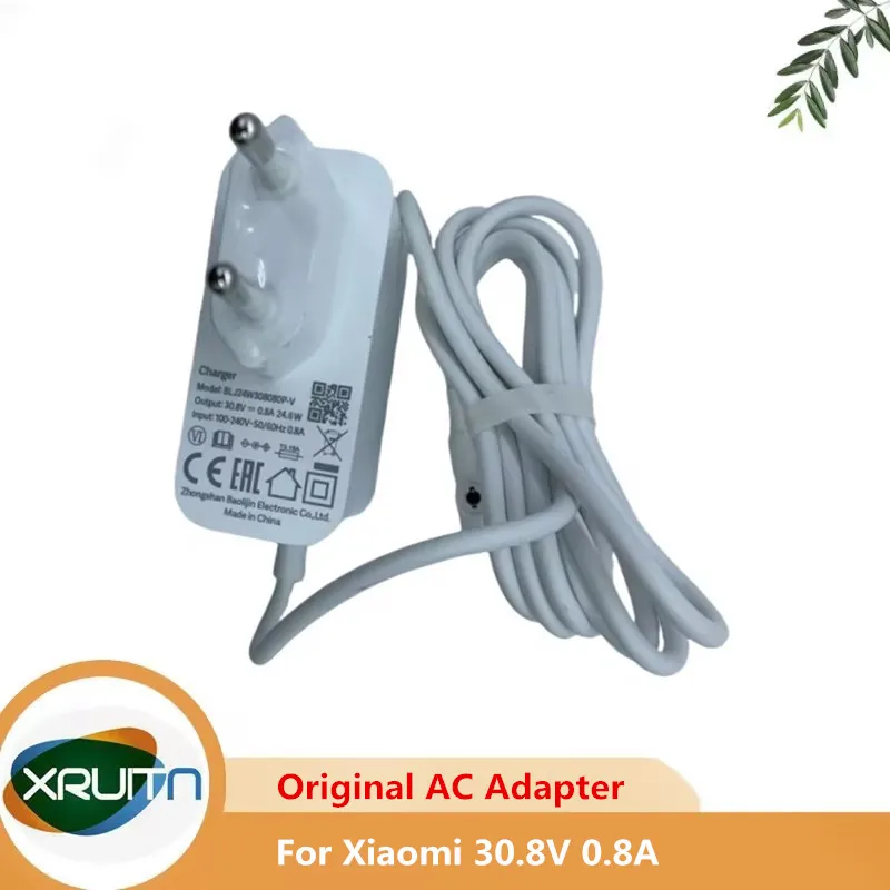 Original Wireless Handheld Vacuum Cleaner Power Adapter 30.8v 800mA For XiaoMi 1C/K10 MiJia G9/G10 Dreame V8/V9/10 with EU Plug