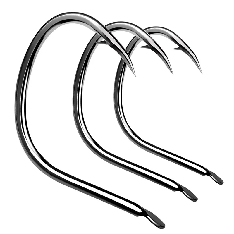 

Fishing Hooks Barbed Anti-seawater Corrosion High Carbon Steel Single Hook Boat Fishing Supplies 10 Pieces A Pack Assist Hook