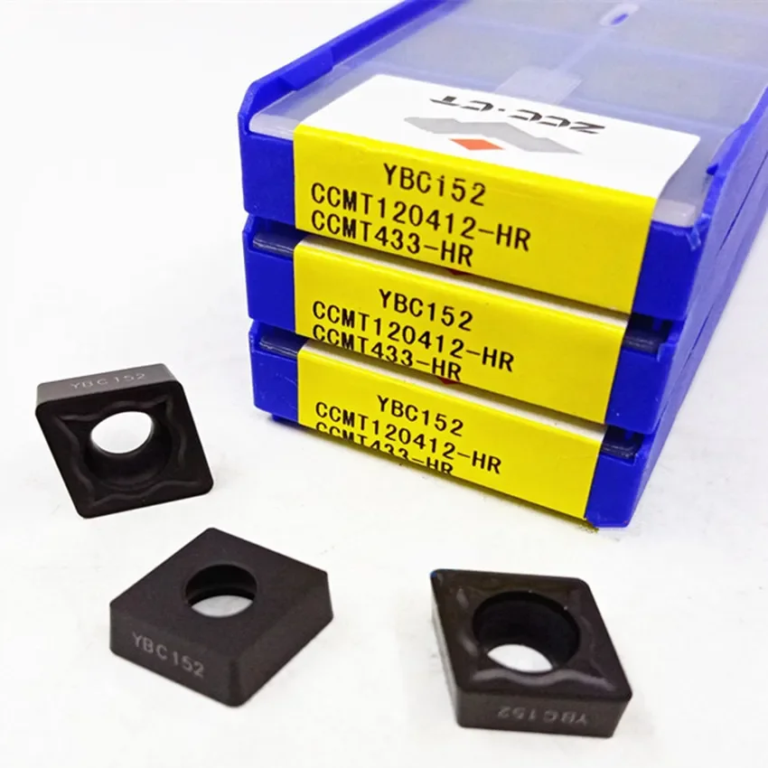 ZCC.CT CCMT120408-HR YBC152/CCMT120412-HR YBC152/CCMT120408-HR YBC252/CCMT120412-HR YBC252 Inserti per tornitura in metallo duro CNC per acciaio