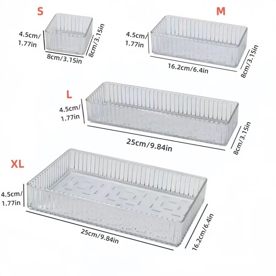 Drawer Transparent Visual Jewelry Accessories Storage Box Plastic Household Items Cosmetics Organizing Box