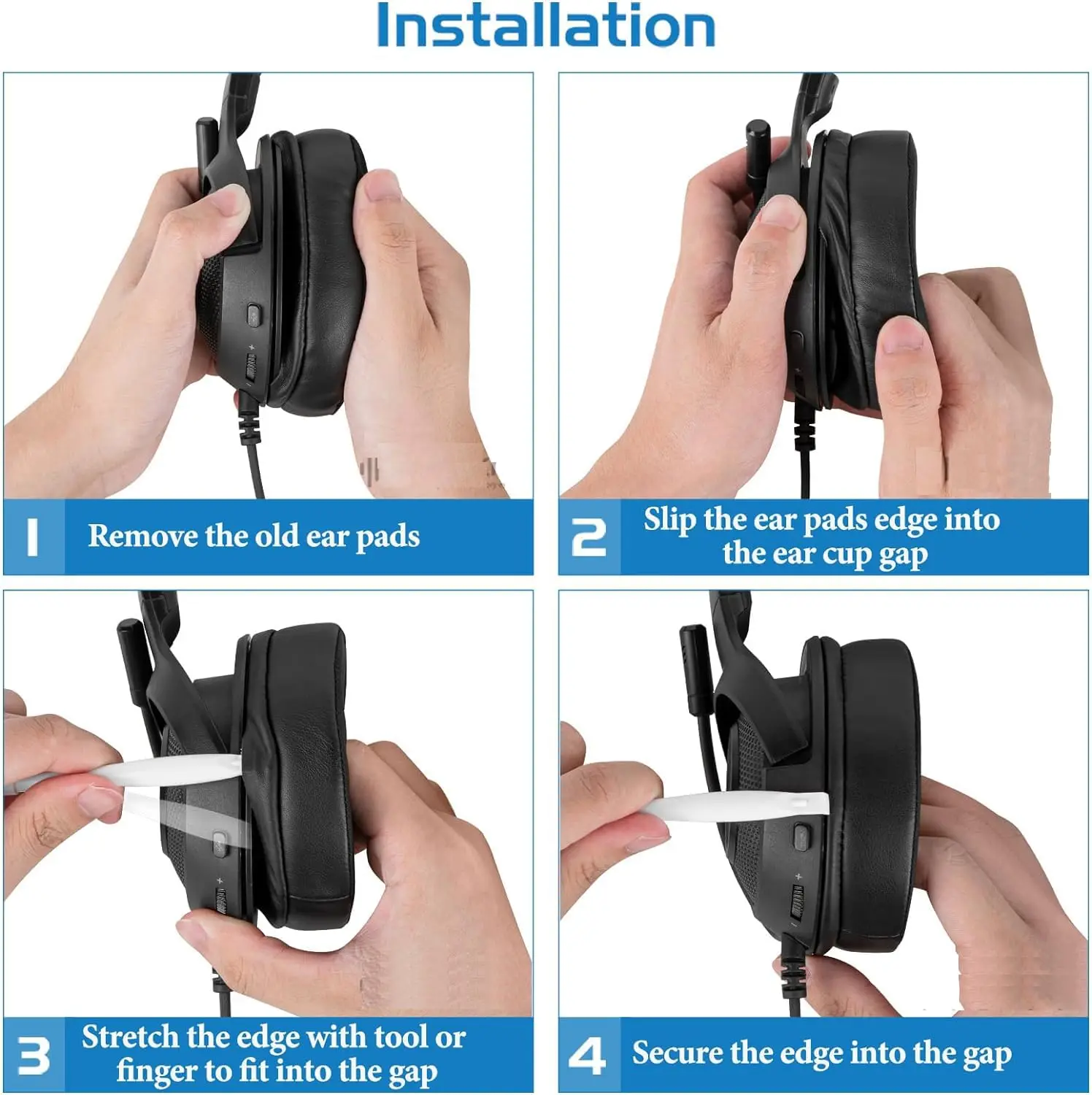 سماعات أذن سلكية سوداء ، متوافقة مع جهاز Razer Kraken ، V3 Pro ، Kraken ، سماعة رأس X Game ، لا تنطبق على Kraken V3 السلكية