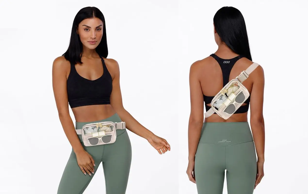 

Сумка-бананка для стадиона, одобренная для использования на стадионах - прозрачная сумка через плечо для женщин и мужчин, с регулируемым ремнем