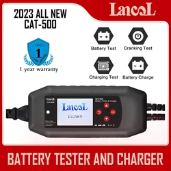 Lancol CAT-500 12V Battery Tester 8A Battery Charger Maintainer Fully Automatic Trickle Charge For Lead Acid Lithium Batteries