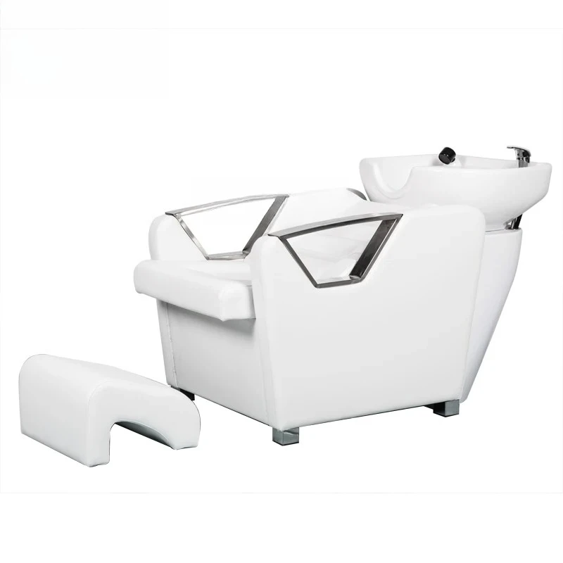 beauty salon bed, rinsing, semi-reclining, movable basin shampoo bed