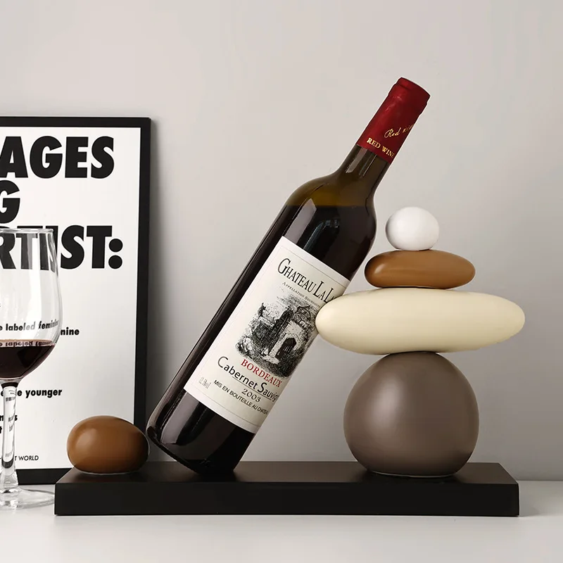 Time Comes And Goes, Red Wine Rack Ornament Light Luxury High-end Home Furnishing, Living Room Dining Side Cabinet Wine Cabinet