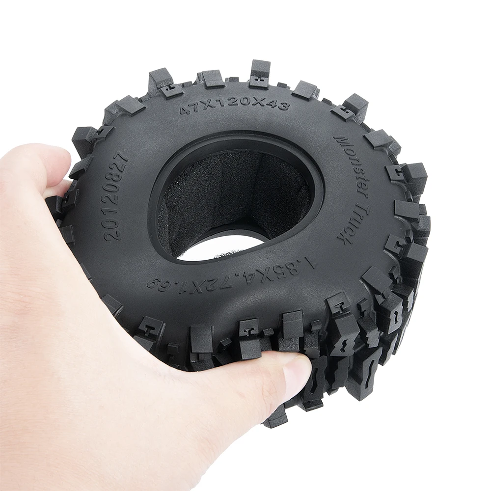 AXSPEED 1.9inch/2.2inch Rubber Tyres Wheel Tires for Axial SCX10 III AXI03007 AXI03004 Capra TRX-4 1/10 RC Car Monster Truck