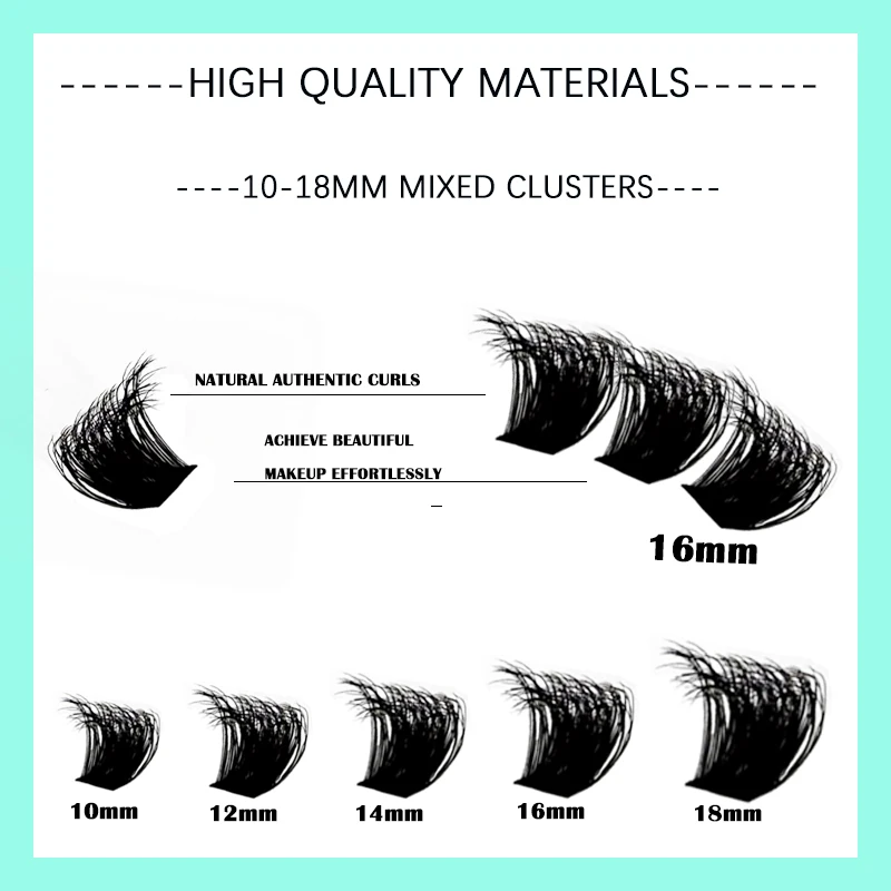 New 14/30 Rows DIY 5D Fluffy Lash Clusters 30D-150D Thick Eyelash Clusters Individual Lashes 10-18mm Cluster Eyelash Extension