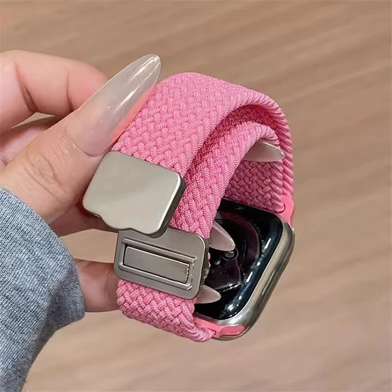 Cartoon Cute Bowknot Magnetic Strap For Apple Watch Band Ultra2 49mm 45mm 44 41 42 Correa Band For Iwatch Series 10 9 8 SE 7 6