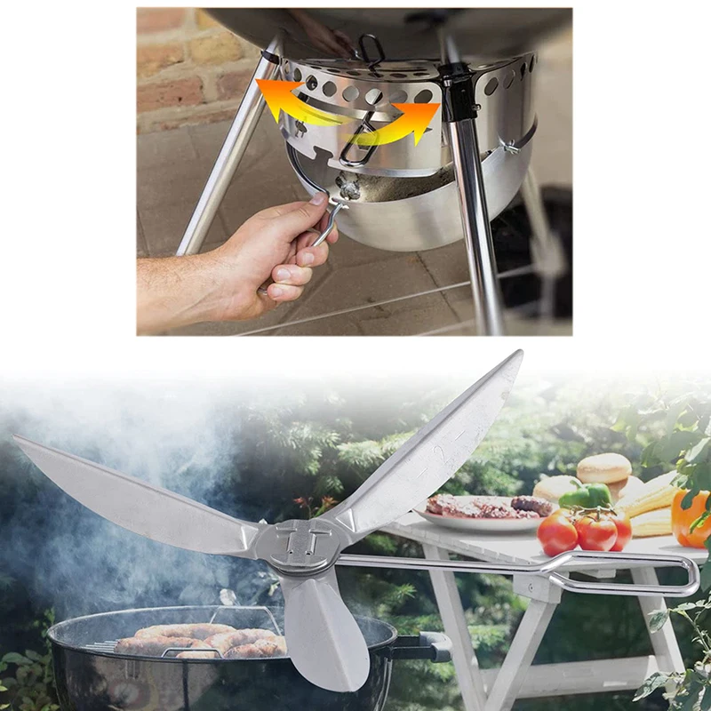 Kit de sistema de limpieza de un toque Para Weber Kettle Grill, piezas de repuesto para parrilla 7444 Weber, accesorios de parrilla de acero