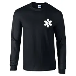 Star of Life EMS EMT Logo Long Sleeve T-Shirt Harajuku O-Neck Men T Shirt