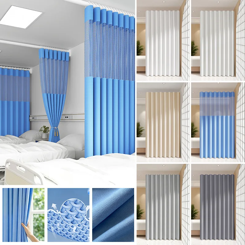 180x270cm Medical Hook Mount Bed Divider Curtain Privacy Partition Screen Suitable for Medical Clinic Beauty SPA Hospital Ward