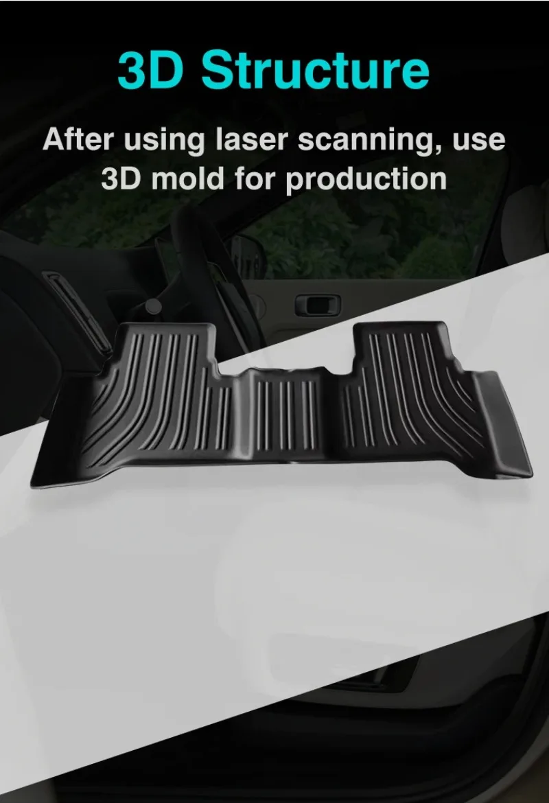 Floor Mats For Toyota Prius 2023 2024 Car Mats Trunk Pad TPE 3D Auto Protect Waterproof Accessories Black