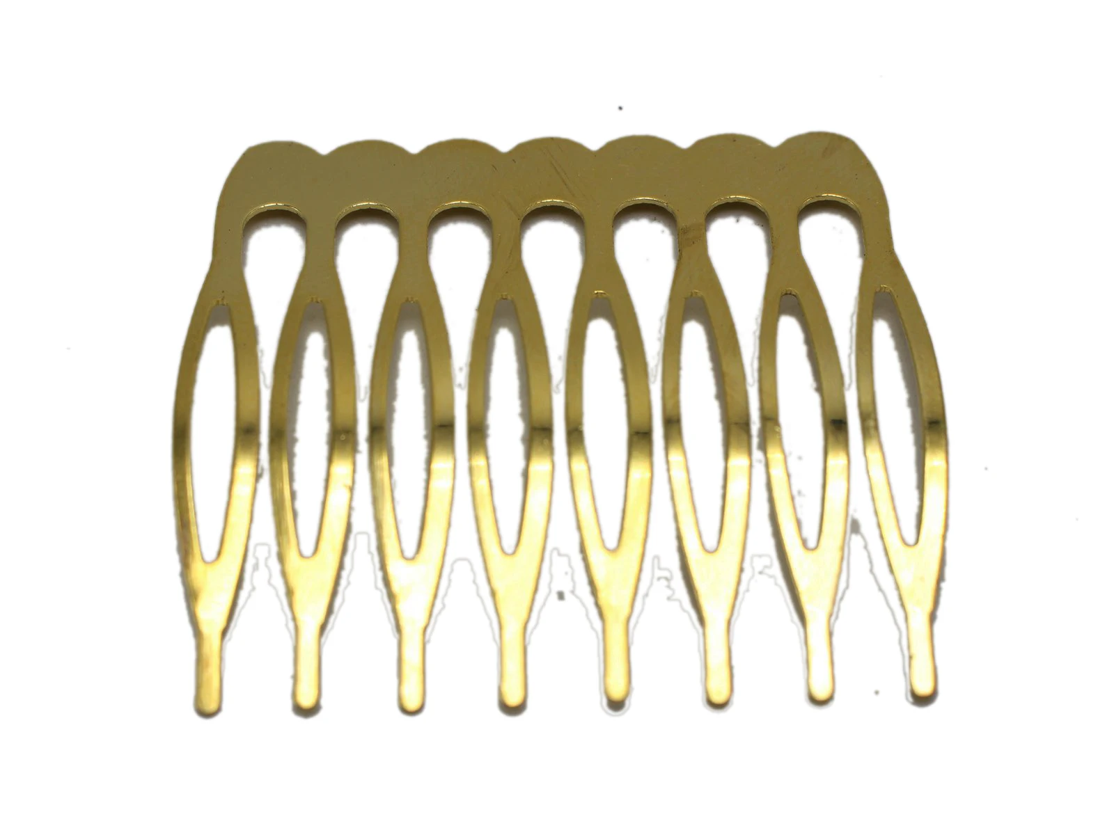 10pcs Gold Rhodium Color Metal Hair Combs  26-52mm with Teeth for Hair Accessories  DIY