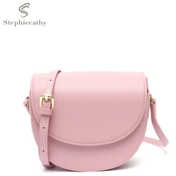 SC minimalistyczny styl kobiety oryginalne temblak skórzany torby moda marka projekt Flap Crossbody codzienne mała na ramię torebki Hangbags