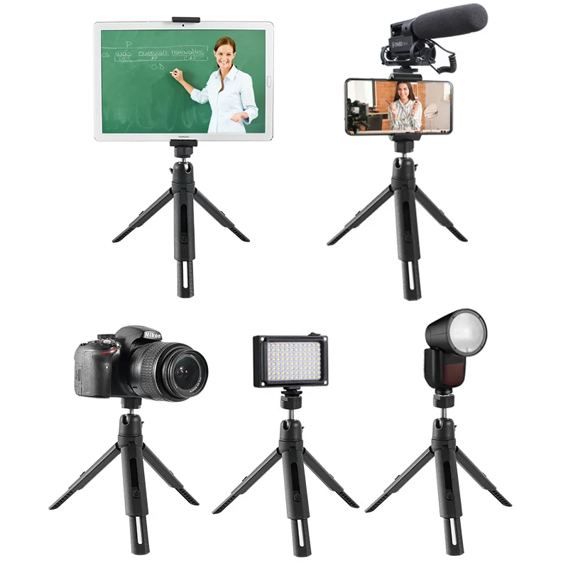 BEXIN العالمي ألياف الكربون اللوحي حامل هاتف تثبيت كليب ترايبود حامل هاتف قابل للتعديل ipro اللوحي آيفون ترايبود