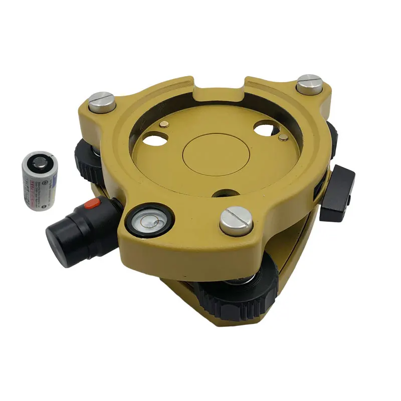 FDJ01L Yellow/Black Tribrach With Laser Adjustable Plummet For Total station Level Adapter Base GPS Mounting Surveying