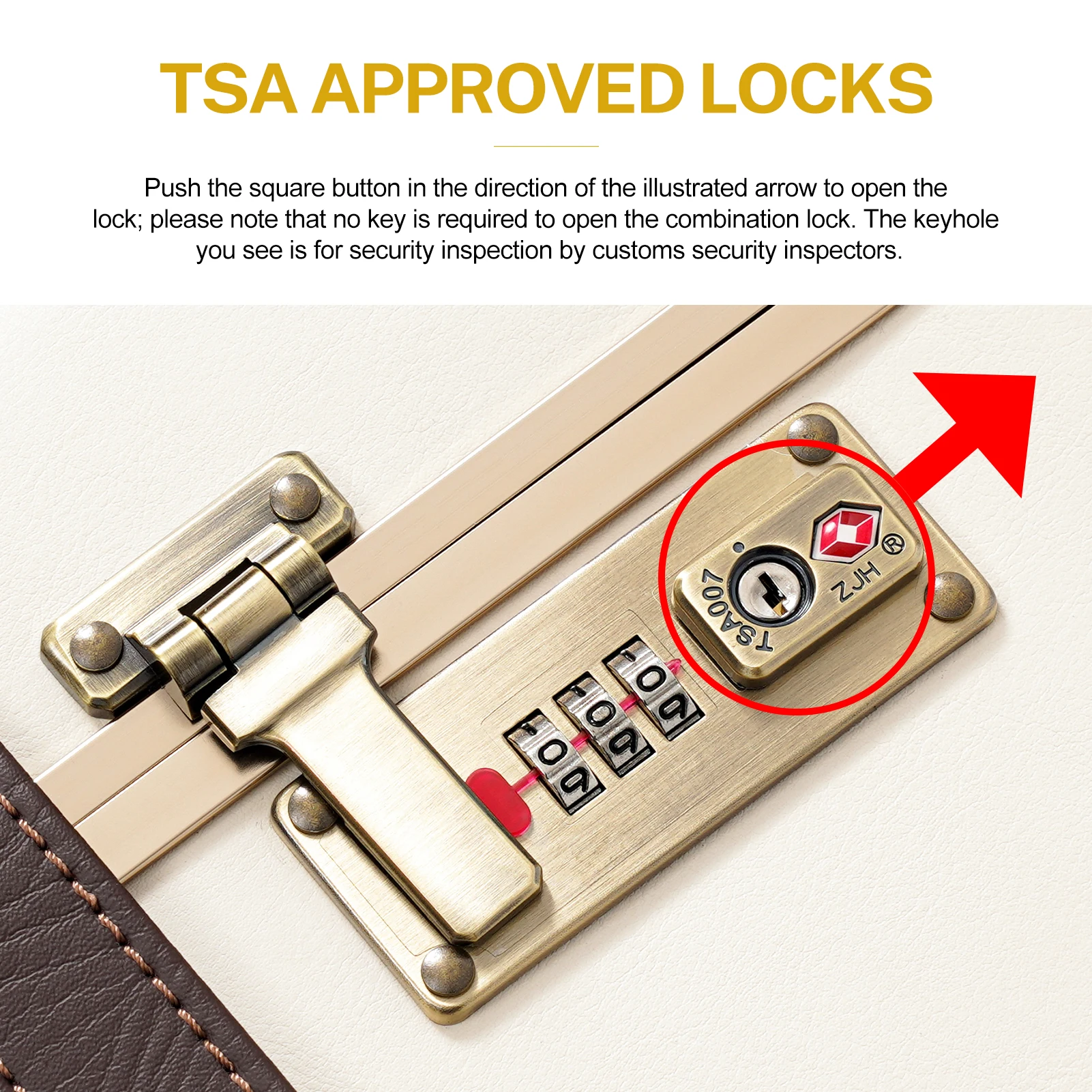 Urecity Luggage Sets 3Pcs Suitcase PU Leather Carry on Luggage Travel Suitcase with Spinner Wheels and TSA Lock, Lightweight