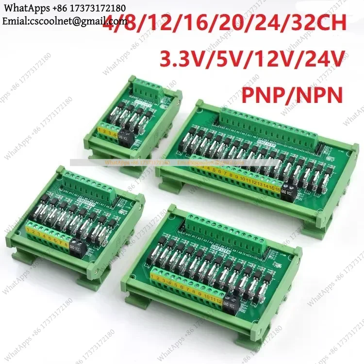 k06 4-32 Channel PLC IO Card PNP/NPN Output Optocoupler Isolation Multi-Voltage Trigger 3.3V 5V 12V 24V for Industrial Control