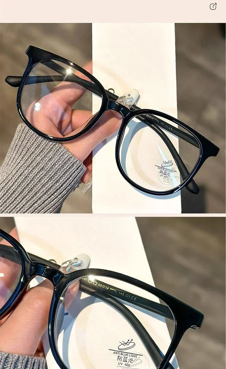 Unisex Runde Myopie Brille Ultraleicht Frauen Kurzsichtige Brillen Blau Licht Minus Dioptrien Brillen Retro Klare Linse Gläser – Detail 7