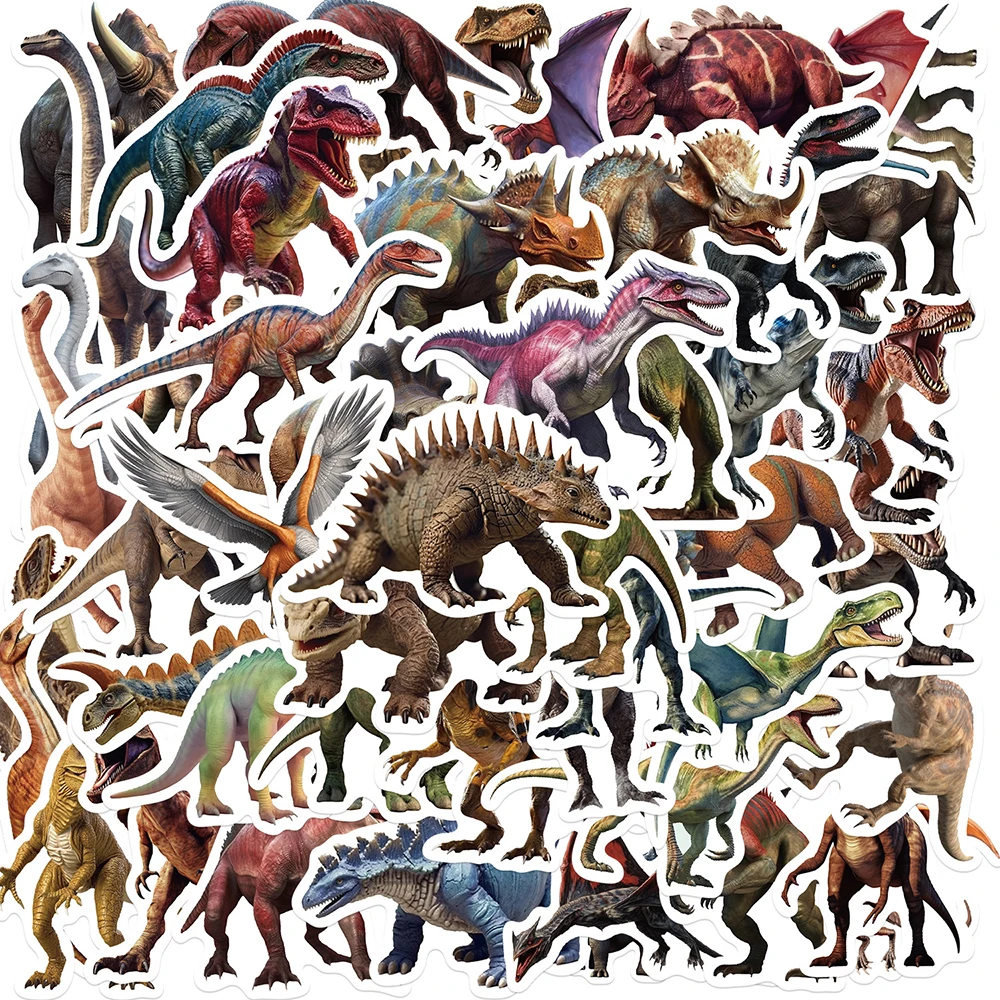 10/30/50PCS Jurassic Dinosaur Cartoon Graffiti Stickers Decals Decoration DIY Skateboard Scrapbook Laptop Fridge Car Kids Toy