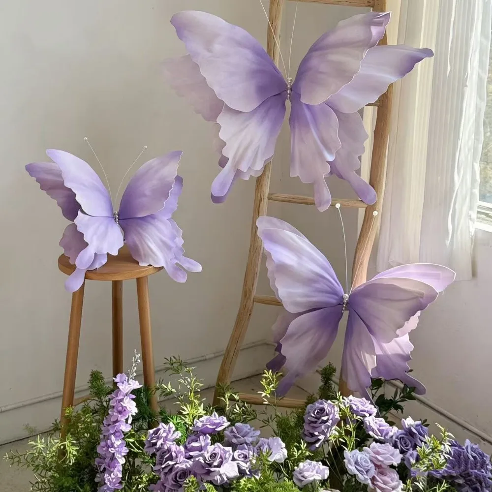 

Уличные водонепроницаемые большие бабочки для свадебного декора, DIY украшения для вечеринок по случаю дня рождения, реквизит для фотосессий