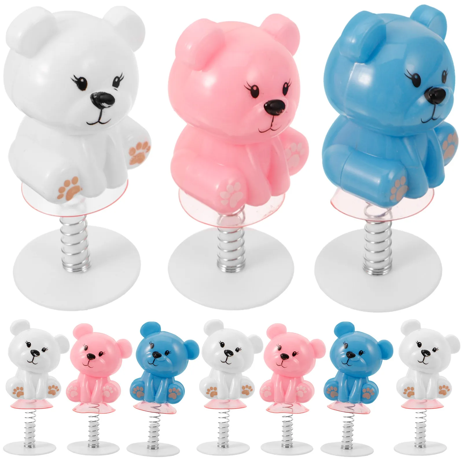

20Pcs Jumping Spring Cartoon Bear Desktop Animals Spring Bounce Kids Party Favors Fun Gifts Stocking Stuffers Stocking Stuffers
