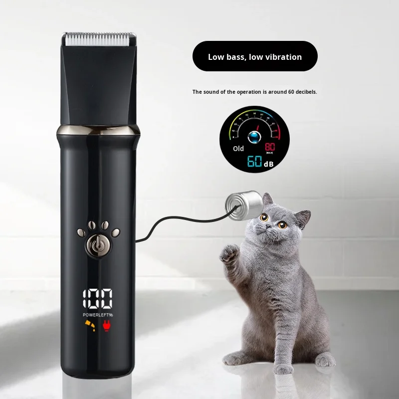 

Four-In-One Electric Digital Display Pet Shaver Set Full Body Clipper Washable Features Dog Shaving Equipment Made Plastic
