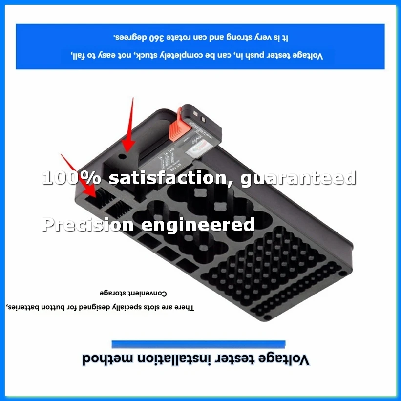 

Battery Storage Box Organizer Holder with Digital Display and Tester for Battery Level Check for AAA AA C D 9V-ABAM