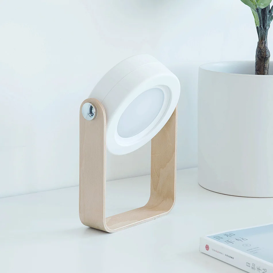 Luz LED de lectura regulable táctil plegable, lámpara de noche portátil, linterna recargable por USB para decoración del hogar