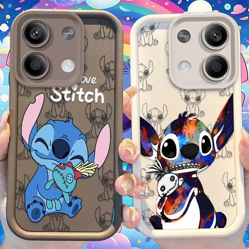 Disney Stitch Silicone Case for Xiaomi Redmi Note 13 12 Pro Plus 4G 5G 13C 12C Turbo 11 11S 10 10S 9 10A 10C 9C A2 A1 Soft Cover